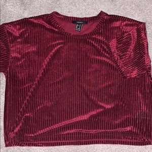 Red velvet shirt